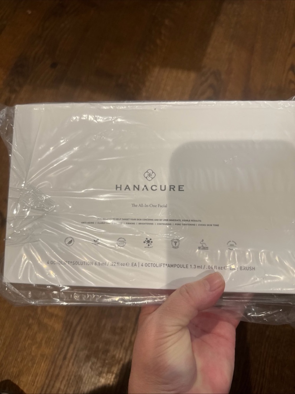 All-In-One Facial/Hanacure Set/4 Facials/Clear Multi-Benefit Mask Set with Brush - Picture 2 of 15